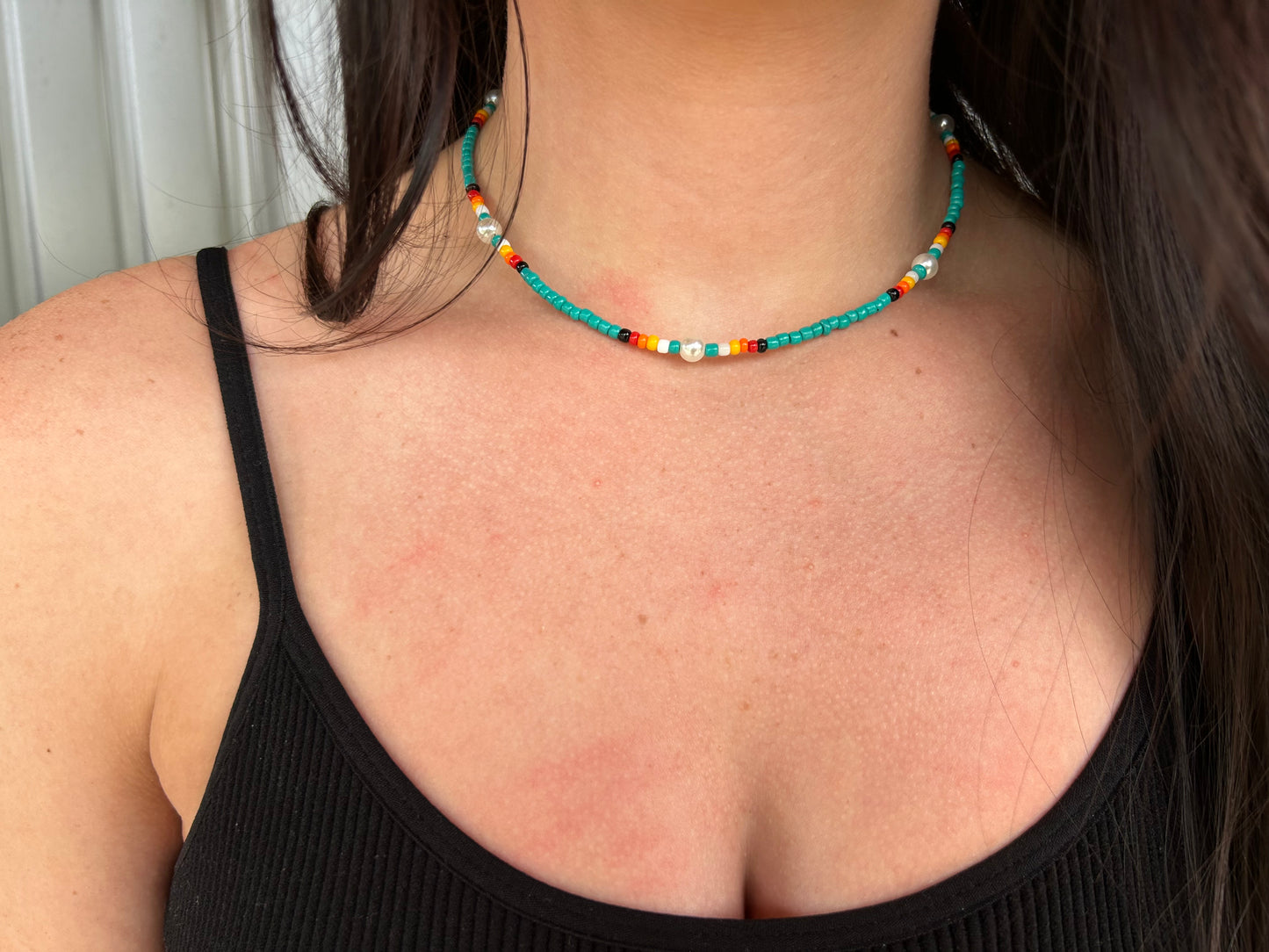 Turquoise Pearl Choker
