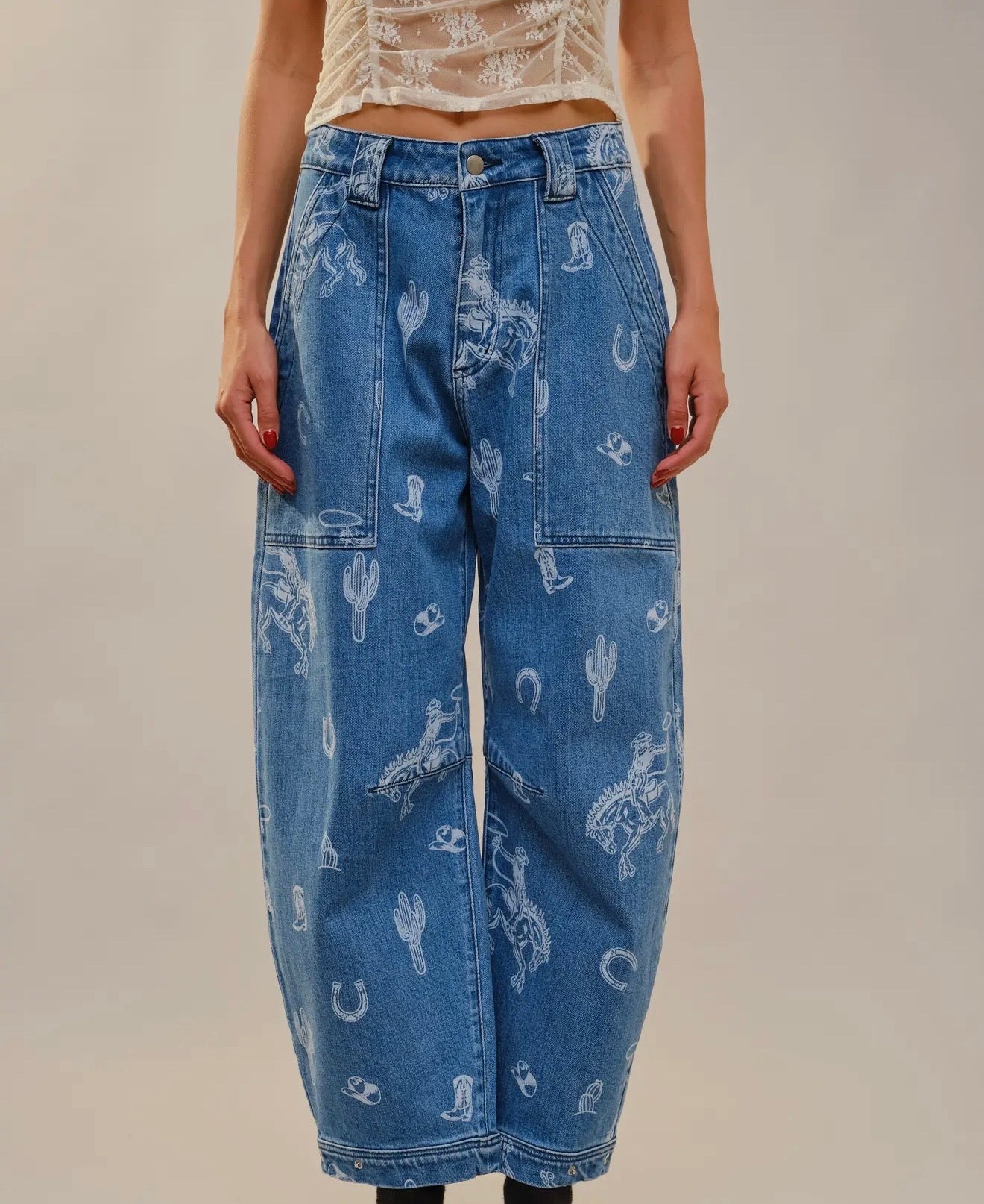 Western Barrel Jeans