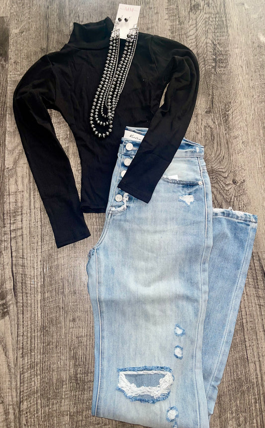 Mock Neck Bodysuit