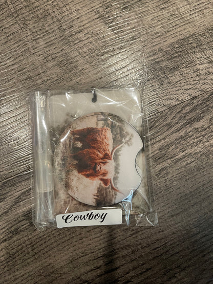 Car Freshener & Coaster Set